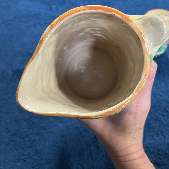 Antique French  Pattern Castle courtyard scenes Pitcher with 2 mugs - Picture 5 of 8